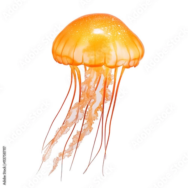 Fototapeta Ocean close-up nature photography of graceful jellyfish swimming underwater