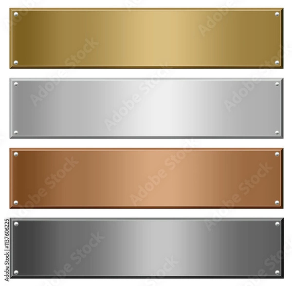 Obraz 金属プレートＣ　4色セット