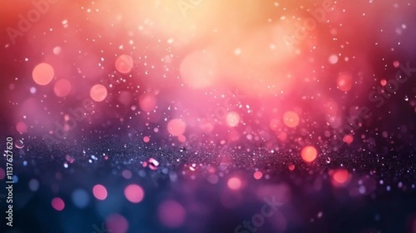 Fototapeta Abstract colorful lights with soft glowing particles