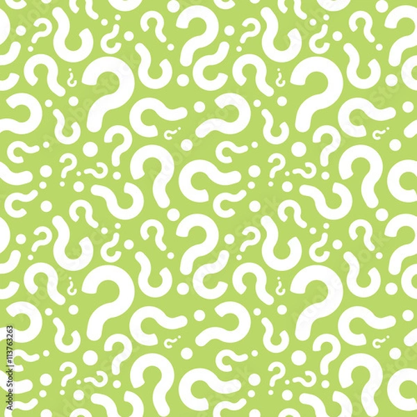 Fototapeta Seamless Question Mark Mistery Pattern