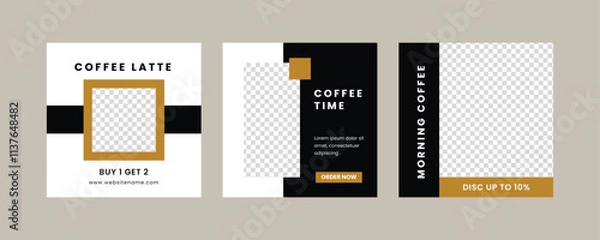 Obraz Coffee banner post template 