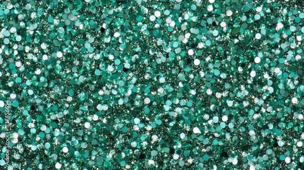 Obraz Stunning Teal Green Glitter Background Image
