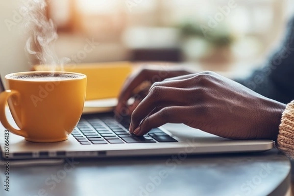 Obraz professional working on laptop