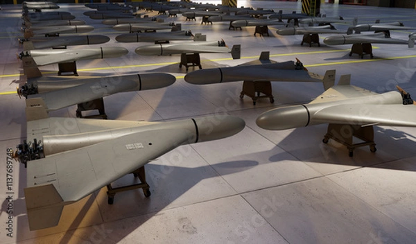 Obraz Long-range strike drone factory