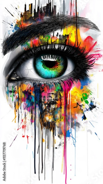 Obraz abstract background with eye