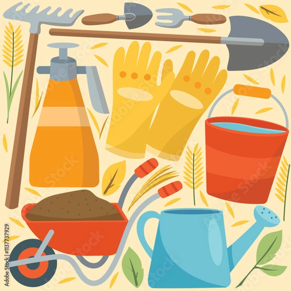 Fototapeta vector pack farm elements