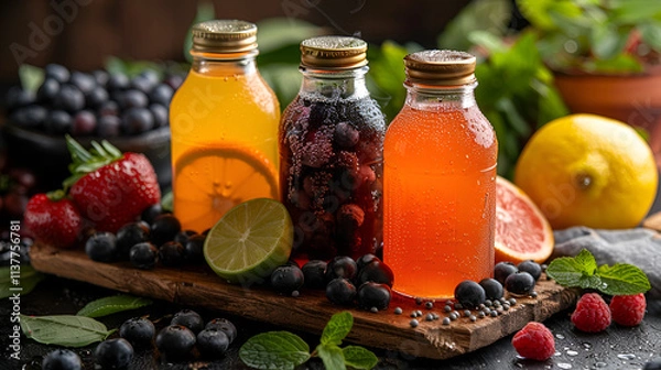 Fototapeta Juices and Drinks concept
