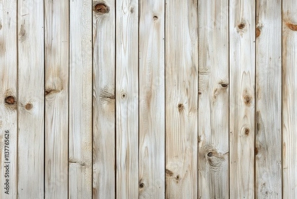 Fototapeta Light beige wood texture background with visible grain, top view design for interior decoration and creative use.