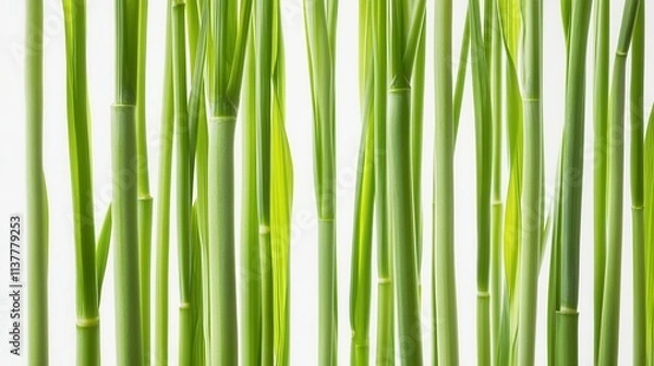 Fototapeta Lemongrass white background. Generative AI