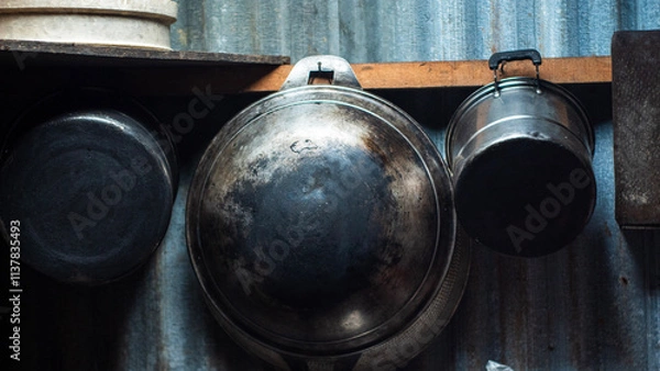 Obraz Hanging pots and pans