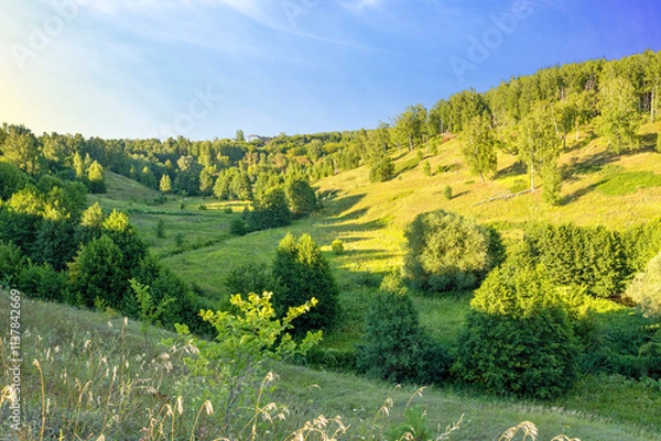 Fototapeta Views of the city of Kasimov, Ryazan region, Russia. Babensky ravine.