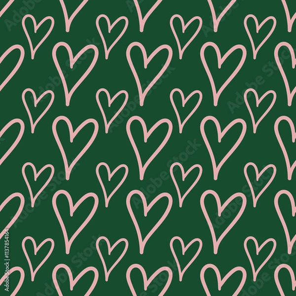 Obraz valentines day pattern seamless pink hearts 