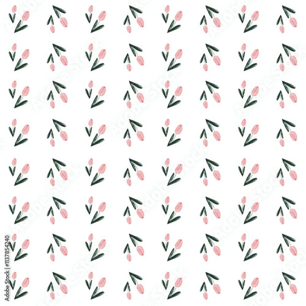 Fototapeta valentines day pattern seamless flower cute
