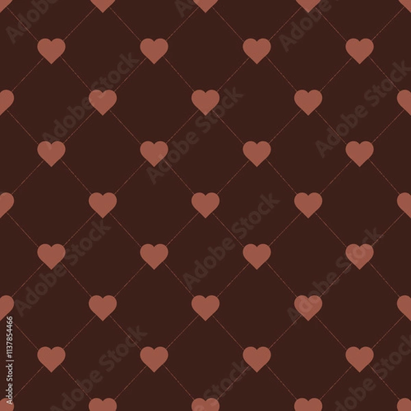 Obraz valentines day pattern seamless chocolate heart 