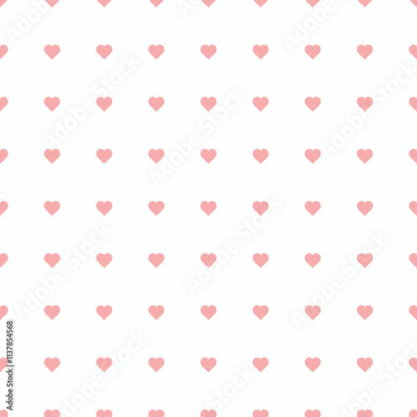 Fototapeta valentines day pattern seamless heart red