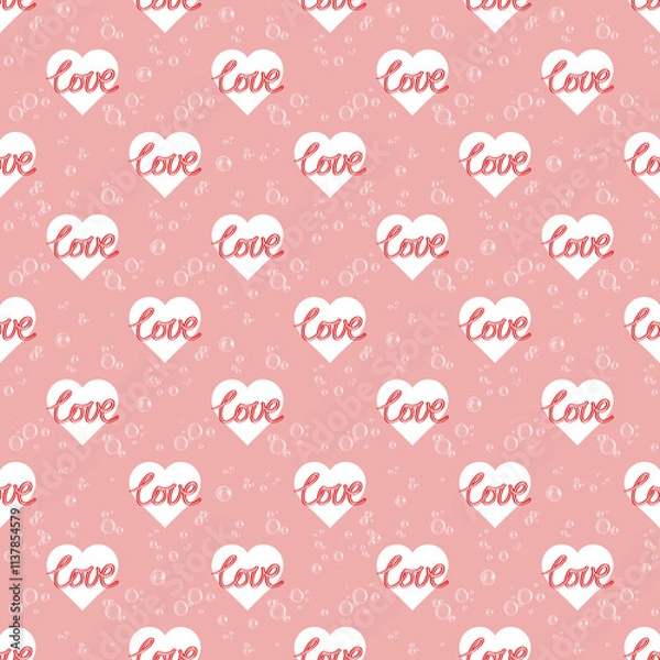 Fototapeta valentines day pattern seamless heart