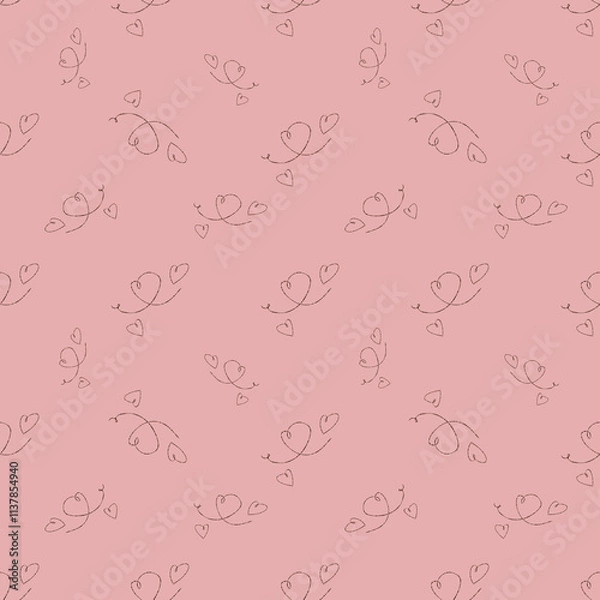 Obraz valentines day pattern seamless heart