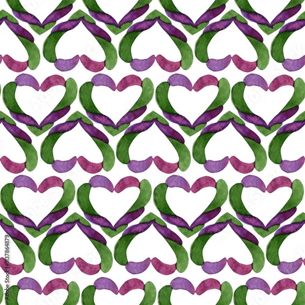 Obraz A watercolor seamless pattern with a festive theme.