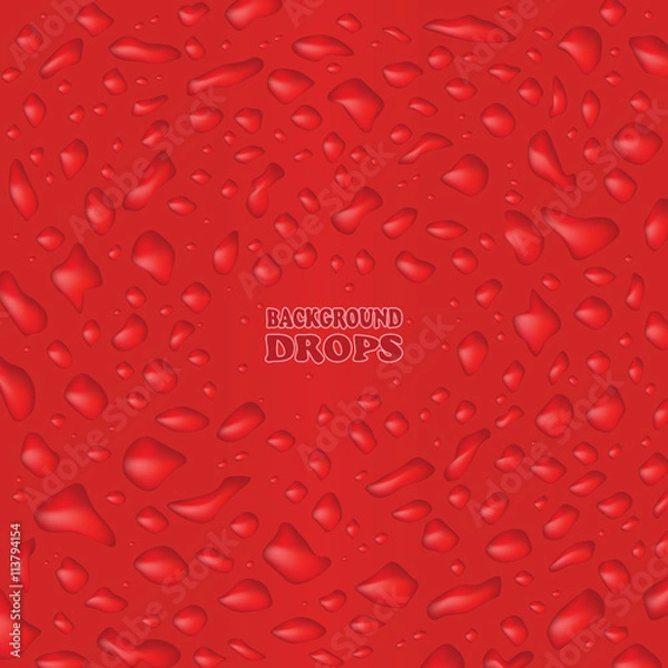 Obraz Vector red background of drops