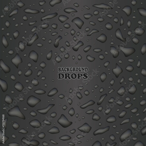 Obraz Vector black background of drops