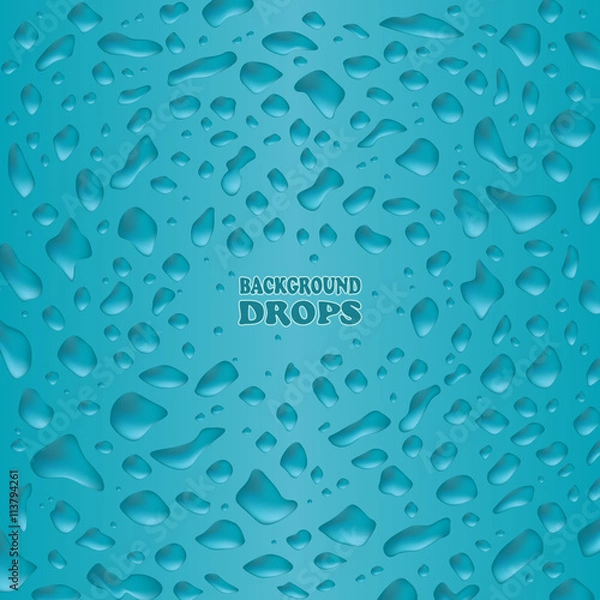 Obraz Vector azure background of drops