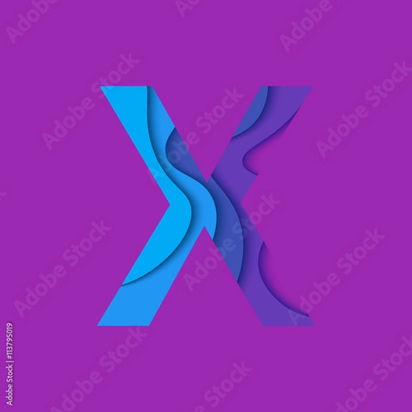 Obraz Szablon litery X.