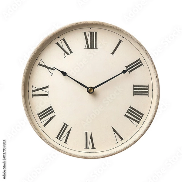 Obraz Showcasing a vintage clock with roman numerals transparent background home decor classic design isolated viewpoint