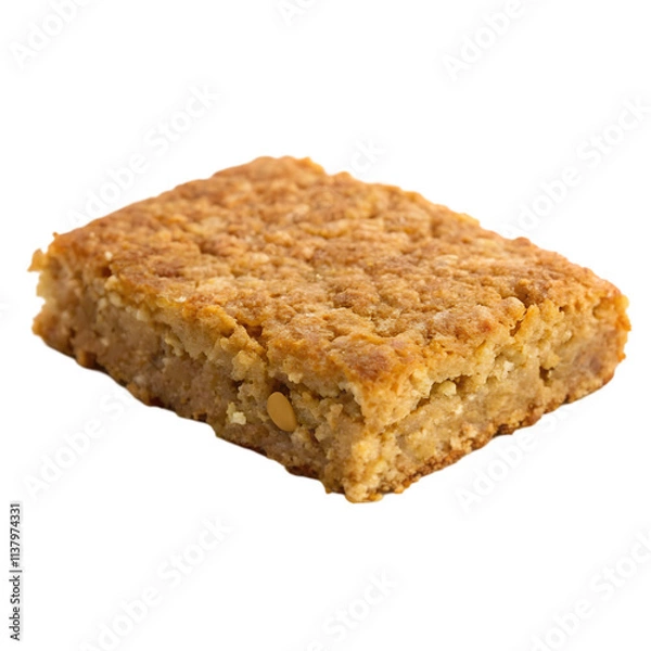 Fototapeta Oat flapjack on transparent background