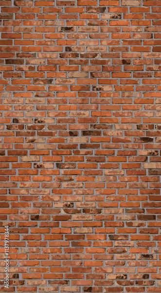 Obraz Old red brick wall. Vector illustration. Sketch for creativity.