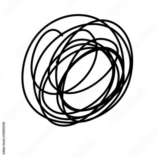 Fototapeta Scribble chaos line abstract 