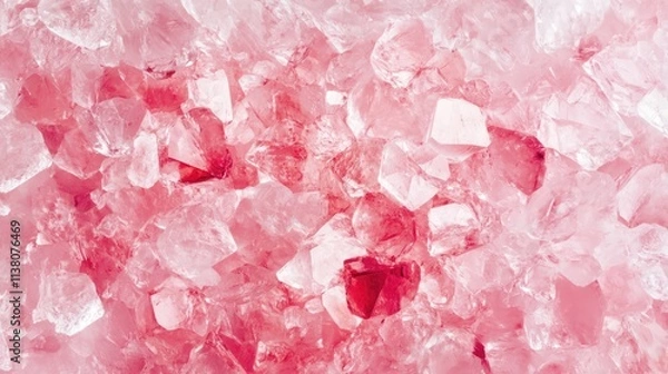 Fototapeta Close up background texture of pinkish crystals with a sparkling appearance ideal for creative and design projects