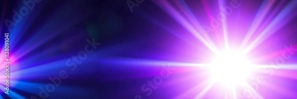 Fototapeta Dreamy Neon Flow: Vibrant Abstract Background with Wavy Light Patterns