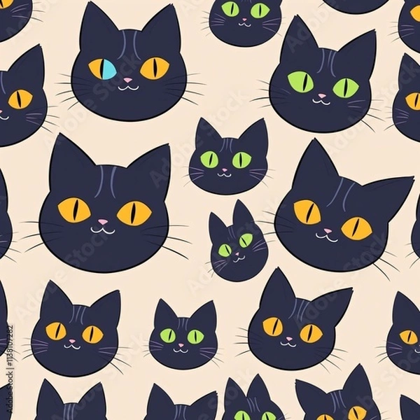 Obraz seamless pattern with cats