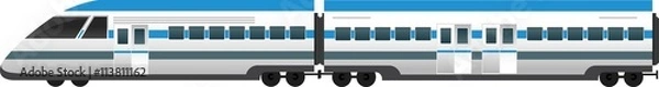 Obraz Modern high speed train isolated vector