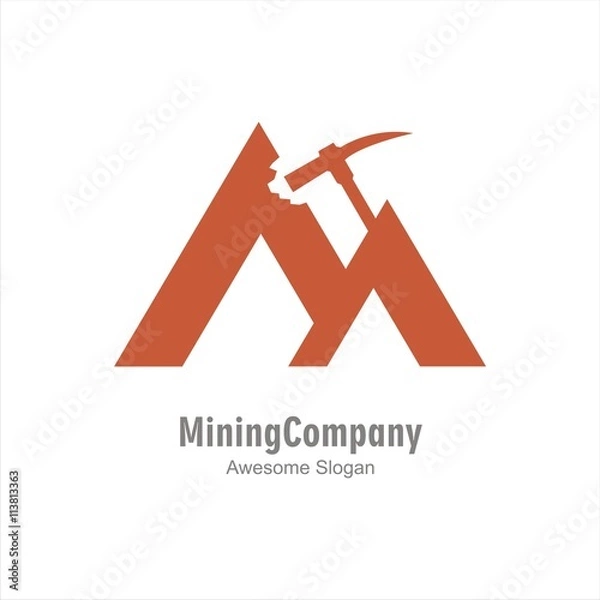 Obraz Najlepszy szablon logo górnictwa.