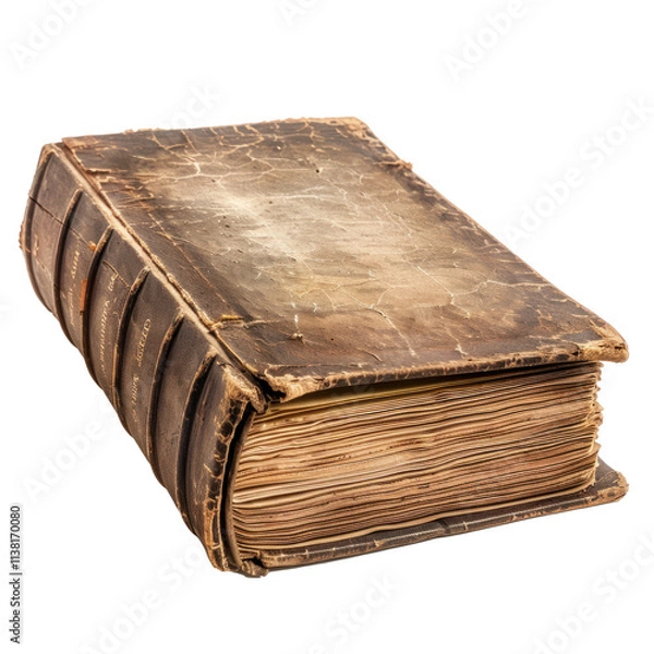 Obraz Big vintage book isolated on transparent background. 