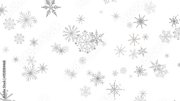 Fototapeta Abstract Winter Snowflakes Background