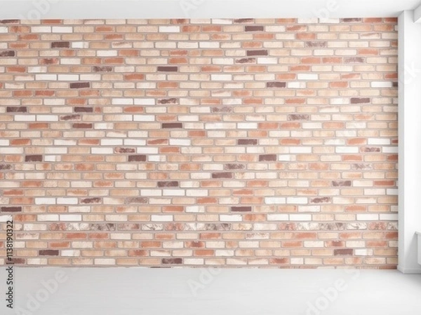 Fototapeta White brick wall with even texture, perfect for adding a clean and modern touch to any design project, wall, construction