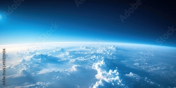 Obraz Serene view of Earth from the edge of space