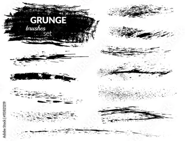 Obraz Zestaw pędzli grunge.