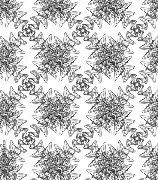 Fototapeta Seamless pattern. Floral stylish background. Vector repeating texture