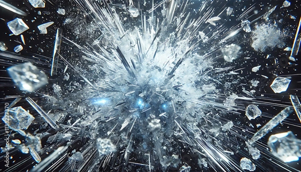 Fototapeta 氷・爆発・瞬間・光
