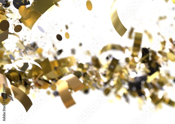 Fototapeta Golden Confetti Explosion