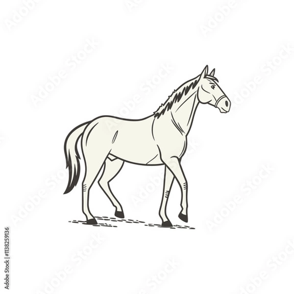 Fototapeta horse vector art and illustration 