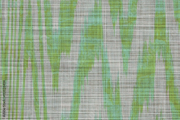 Fototapeta Green chevron material pattern, Zigzag background