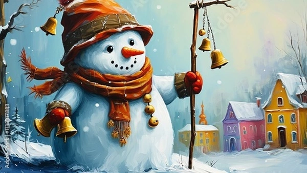 Obraz snowman in the park