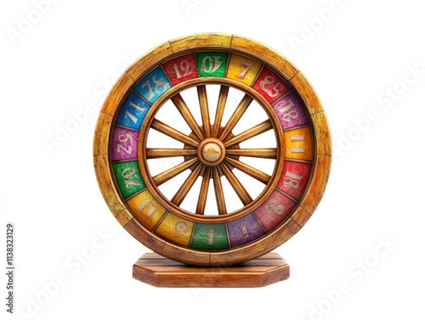 Fototapeta Colorful 3D Wheel Design for Travel and Adventure Themes