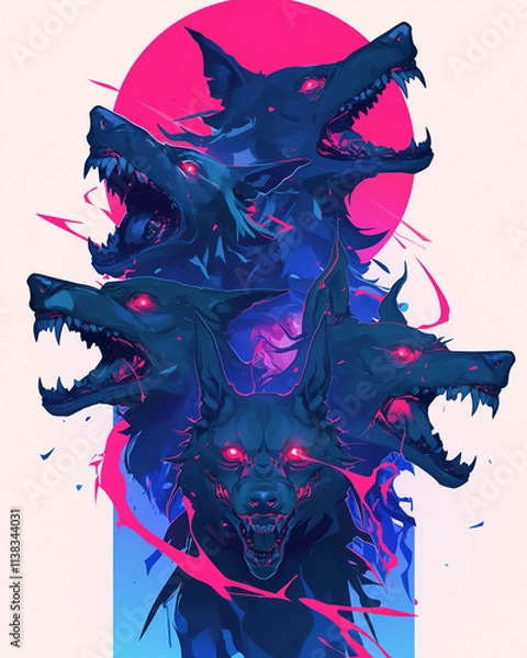 Obraz Cerberus symmetry layout illustration