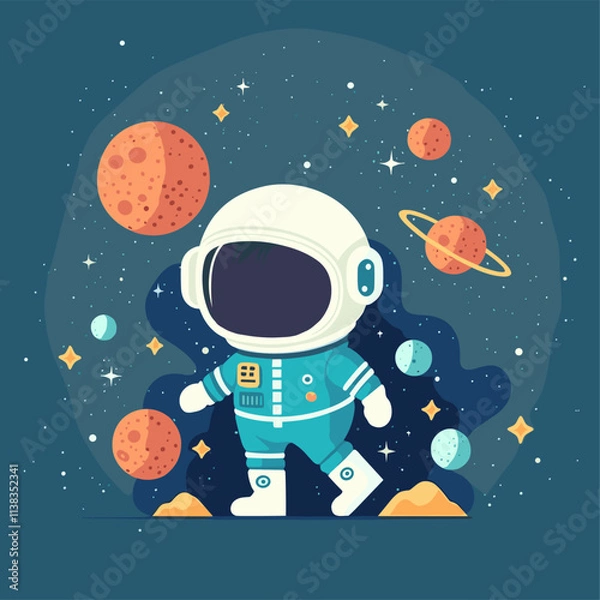 Obraz Star universe background image, astronaut starry sky graphic design