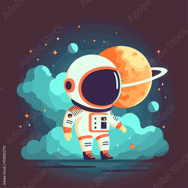 Obraz Star universe background image, astronaut starry sky graphic design